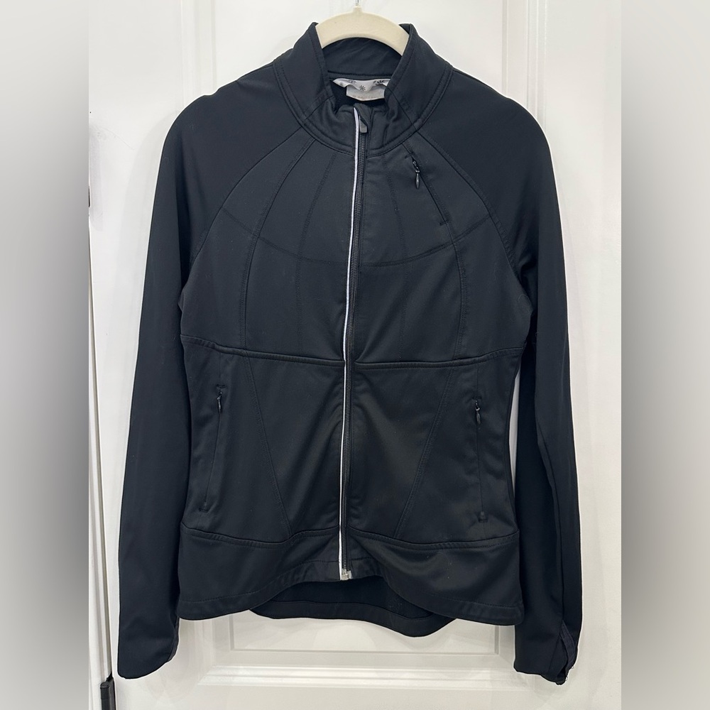 Athleta Inertia Black Fleece-Lined Full Zip Jacket XS